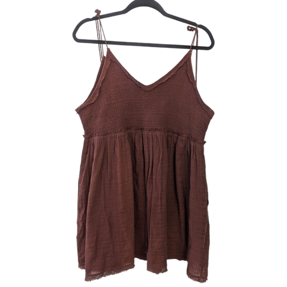 Free People Dark Purple Sundrenched Mini Dress. NWT. Large - Picture 2 of 5